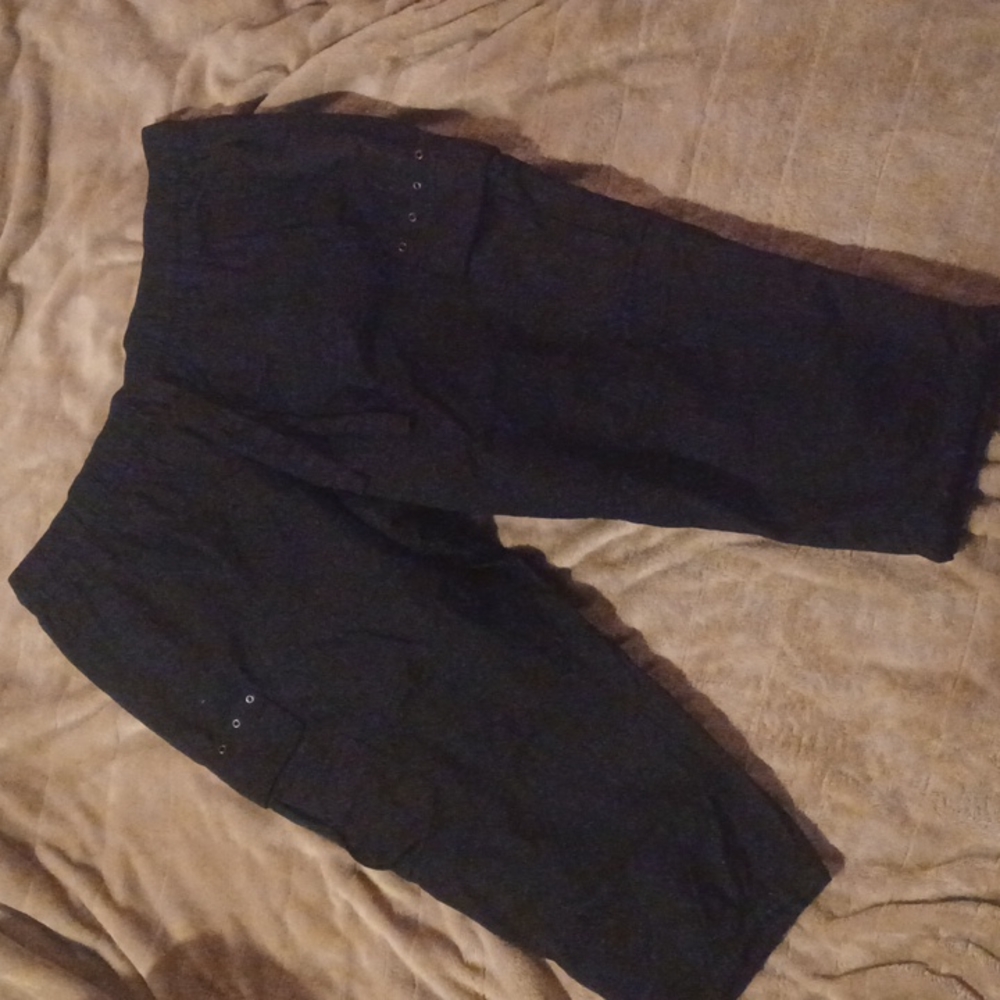 Black cargo shorts